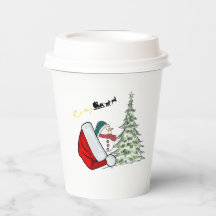 Paper cups for christmas, holidays