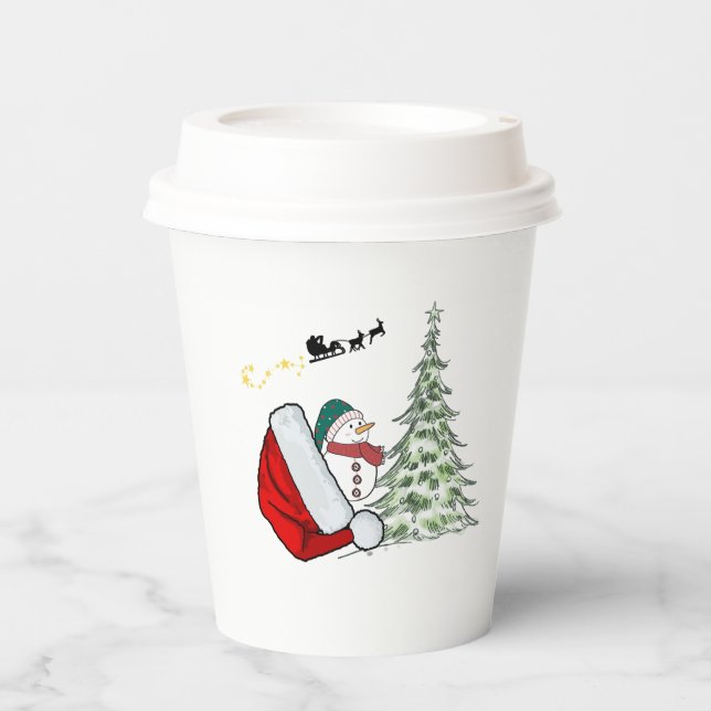 Paper cups for christmas, holidays (Front)