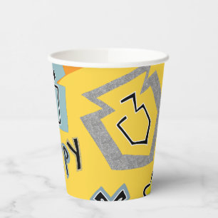 Paper Cups "Hanukkah Happy Glitzy Art"  8 oz.