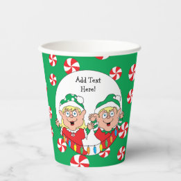 Paper Cups "Happy Elves" 8 oz.