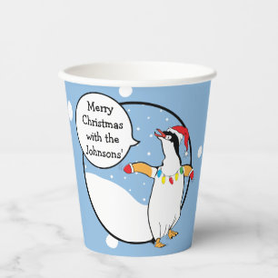 Paper Cups "Happy Penguin" 8 oz.