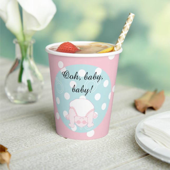 Paper Cups "Pink/Blue BABY" 8 oz. (Insitu)