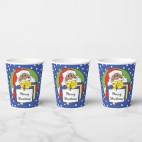 Paper Cups "Santa Claus Presents"  8 oz.