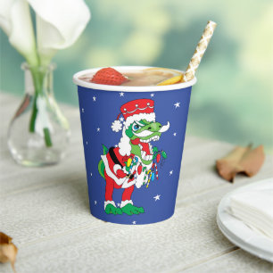 Paper Cups "TySantaSaurus Rex" 8 oz.