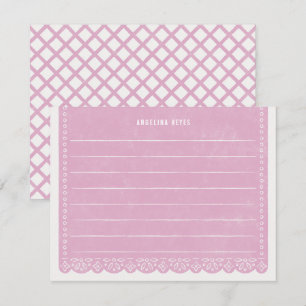Paper Cut Banner Stationery - Lilac Invitation
