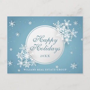 Paper Cut Christmas Composition Corporate Greeting Postcard