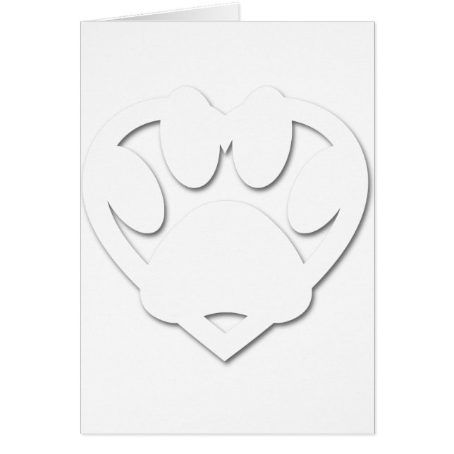 Paper Cut Dog Paw And Heart Shape (Front)