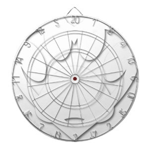 Paper Cut Dog Paw And Heart Shape Dartboard