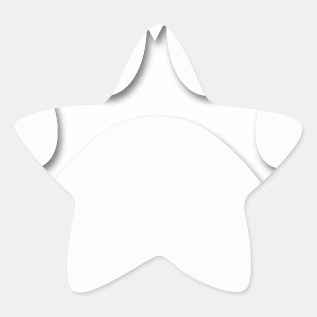 Paper Cut Dog Paw And Heart Shape Star Sticker (Front)