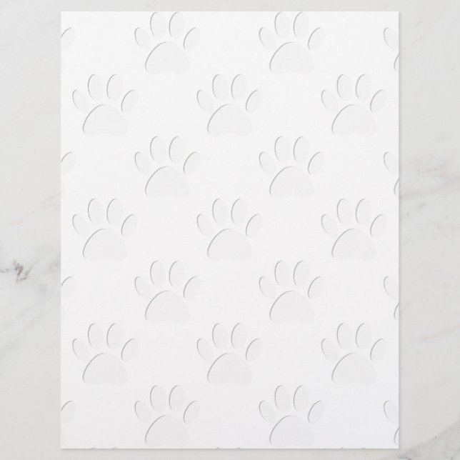 Paper Cut Dog Paw Pattern (Front)
