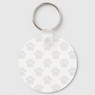 Paper Cut Dog Paw Pattern Key Ring