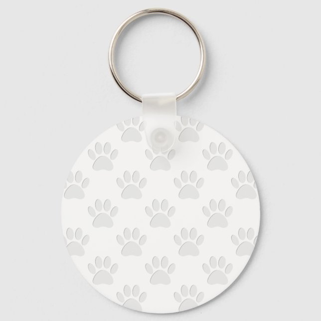 Paper Cut Dog Paw Pattern Key Ring (Front)