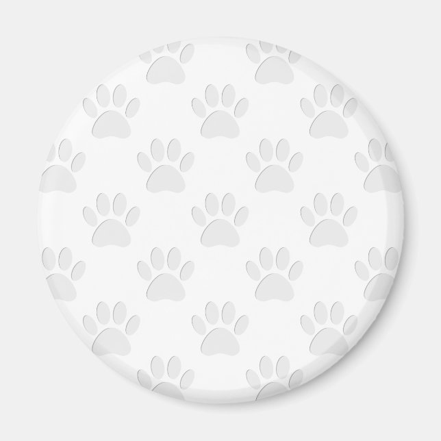 Paper Cut Dog Paw Pattern Magnet (Front)