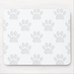 Paper Cut Dog Paw Pattern Mouse Mat