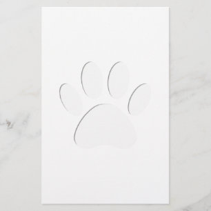 Paper Cut Dog Paw Print