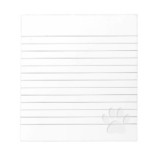 Paper Cut Dog Paw Print Lined Notepad