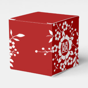 Paper Cut Flowers • Double Happiness Favour Box
