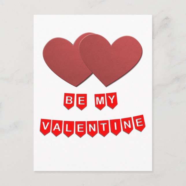 Paper Cut Valentines Heart Drawing Postcard (Front)