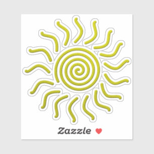 Paper Cut Yellow Sun Print
