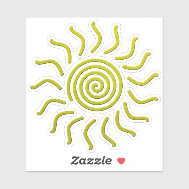 Paper Cut Yellow Sun Print (Sheet)
