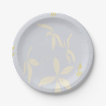 Paper dish with floral design.