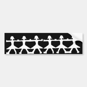 Paper doll bumper sticker