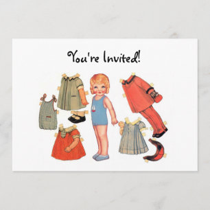 Paper Doll Invitations