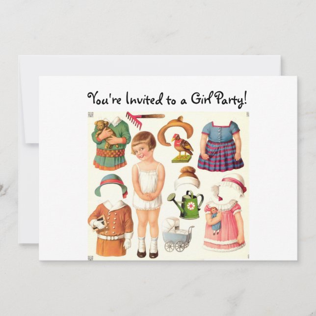 Paper Doll Invitations (Front)