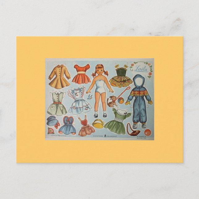 Paper Doll Postcards (Front)
