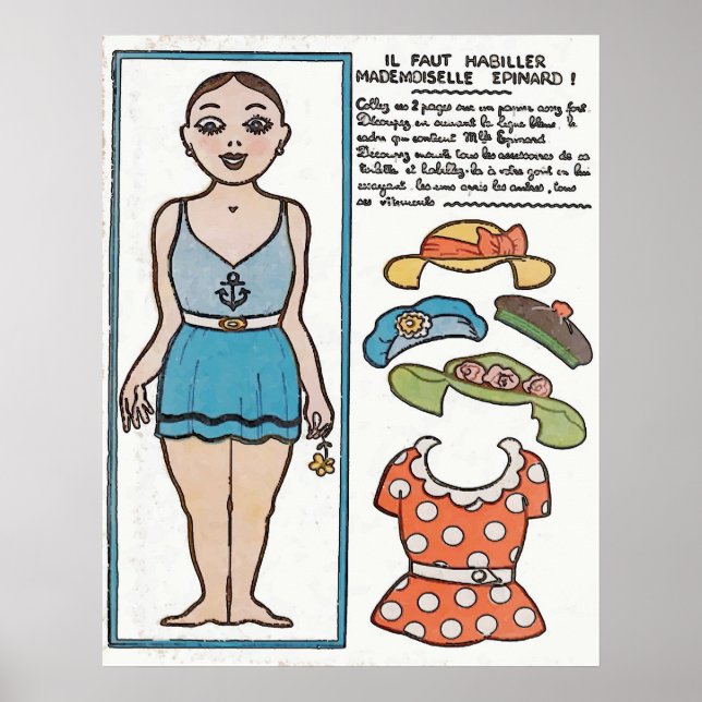 Paper Doll, Woman Beach, France Poster (Front)