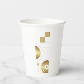 Paper Drinking Cup DamienJ logo