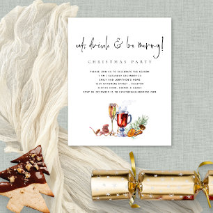 PAPER   Eat Drink Be Merry Christmas Party Invite