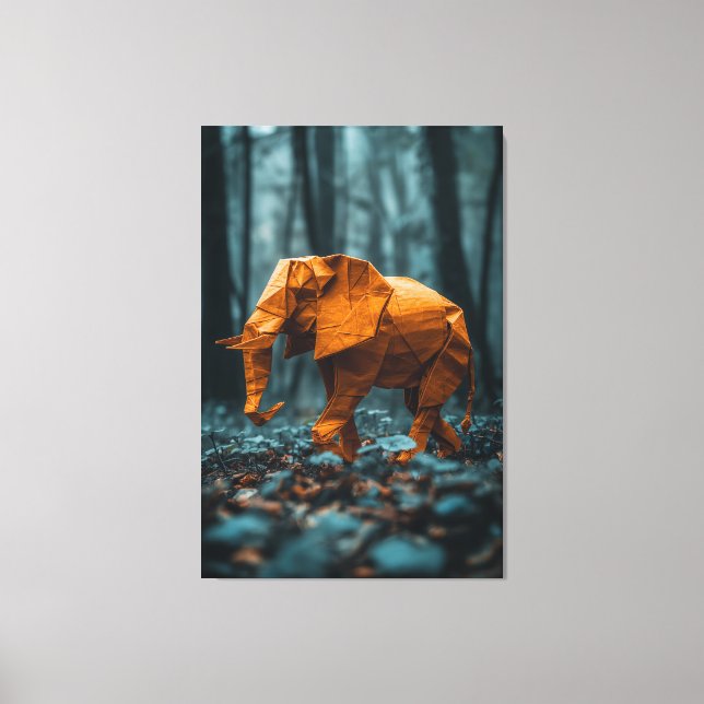Paper Elephant Canvas Print (Front)