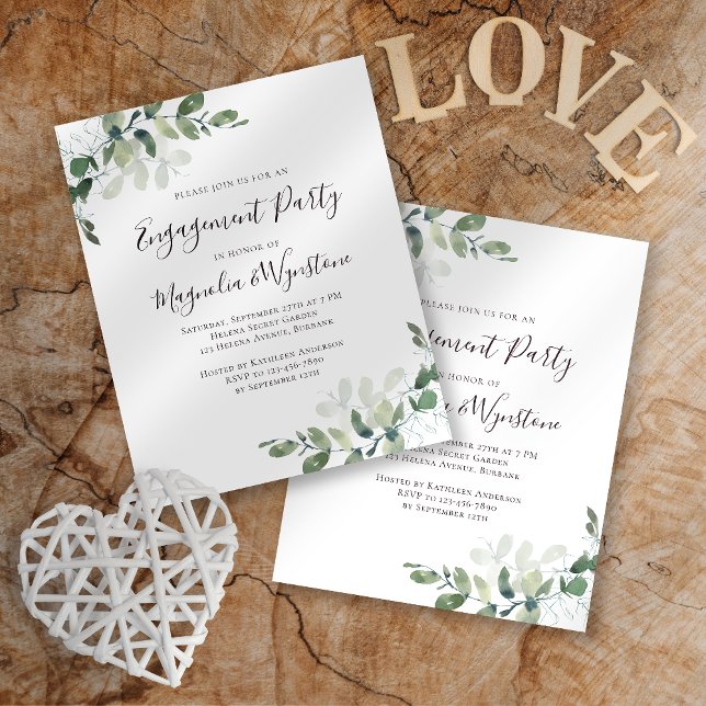 PAPER Eucalyptus Engagement Party Invitation (Creator Uploaded)