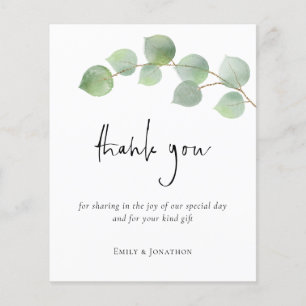 PAPER   Eucalyptus Leaf Script Photo Thank You