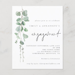 PAPER   Eucalyptus Script Engagement Party Invite