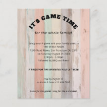 PAPER Family Games Day Slogan Coloured Wood