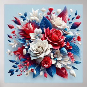 🌸 Paper Floral Arrangement For Modern Home Poster