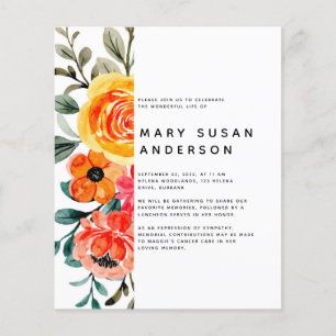 PAPER Floral Celebration of Life Invitation