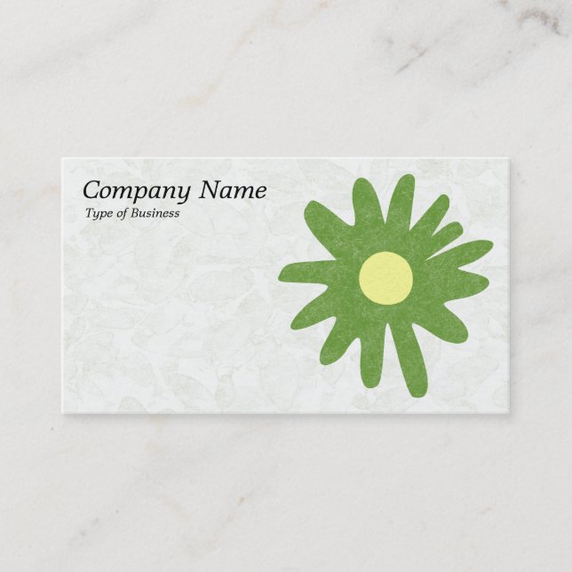 Paper Flower - Avocado Green Business Card (Front)