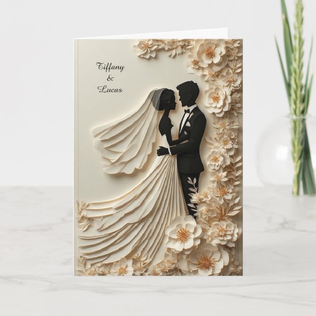 ✨ Paper Flower Invite For Engagement Party ✨ (Front)
