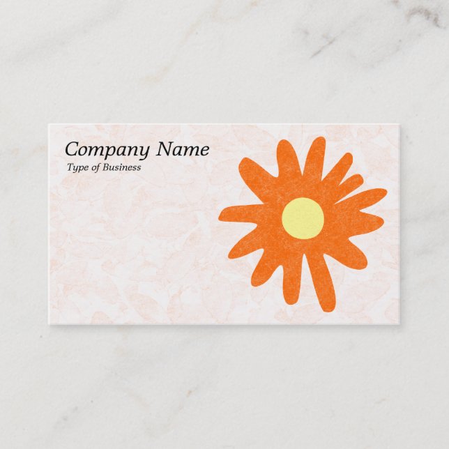 Paper Flower - Orange Business Card (Front)