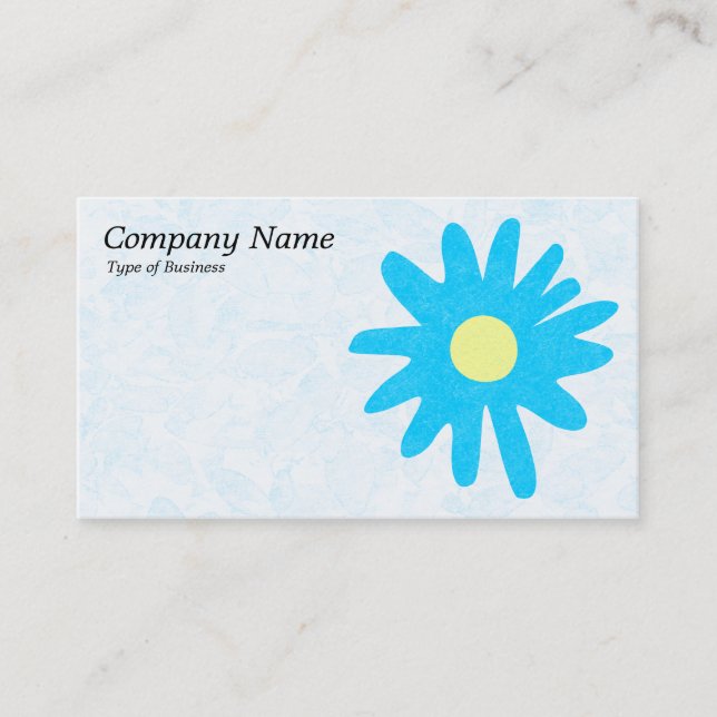 Paper Flower - Sky Blue Business Card (Front)