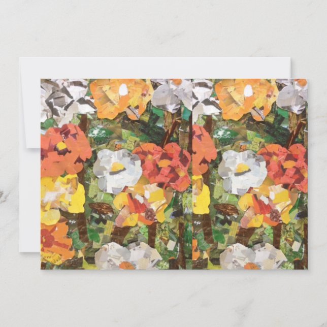 Paper Flowers Collage in yellow & orange (Front)