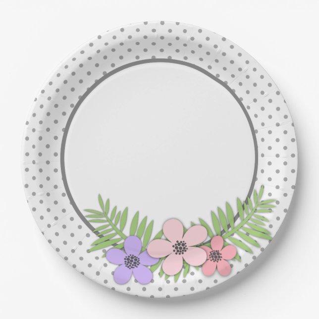 Paper flowers plate (Front)
