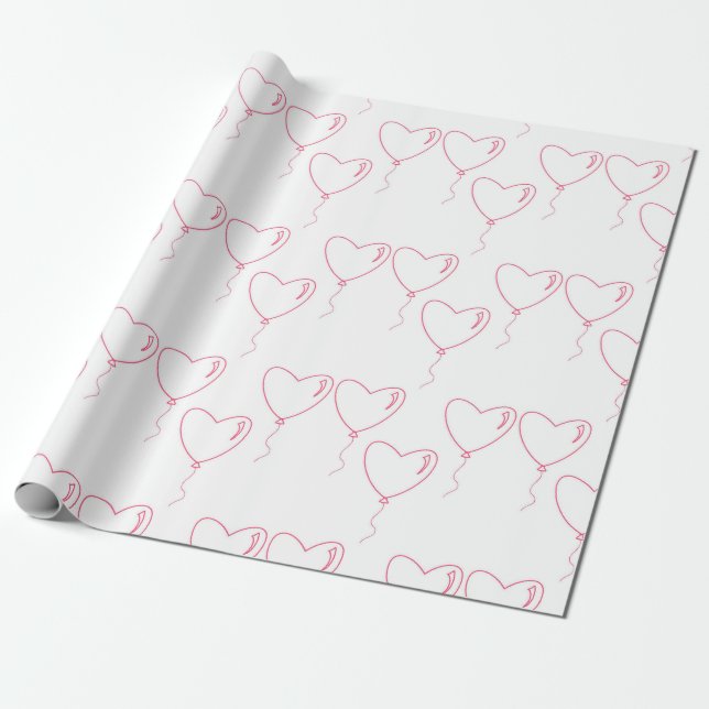 Paper for wrapping gifts for Valentine's Day  (Unrolled)