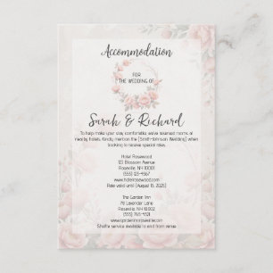Paper Garden Blush Wedding Accommodation Enclosure Card