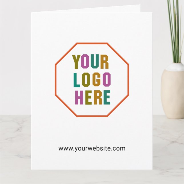 Paper gift bags with custom company logo, no minim card (Front)