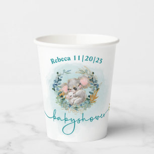 Paper glass baby shower collection Koala Cups