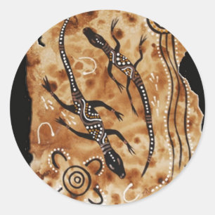 Paper Goannas Classic Round Sticker